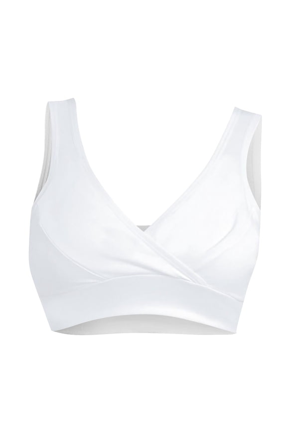 sleep bra Cotton Bralettes for Women, Vest Style Wireless Cross Sleeping No Pad Thin Bra Womens Maternity, Womens White Tank Top with Built In Bra Cotton Tank Top with Built In Bra, White,M