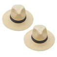 thumbnail image 1 of VISALY straw hat Wide Brimmed Sun Hats for Women | Sun Hats Wide Brim Sun Protection Hats 2Pcs Sun Hats 2Pcs Straw Hats for Men Wide Brim Wide Brim Derby Hats Womens Sun Hats Wide Brim, Medium, 1 of 6