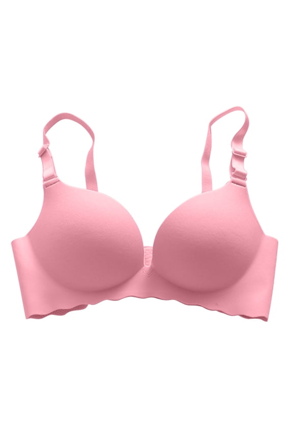 t shirt bra Molded Cup Sports Bra, Seamless Bra & Brief Set, Wireless Comfort-Fit Design with, Light Pink Sports Bra High Support Sports Bras Swimsuit with Underwire Bra Support, Pink,32