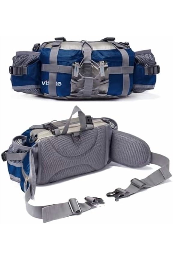 VISCNE Outdoor Fanny Pack Hiking Fishing Waist bag 2 Water Bottle Holder Lumbar Pack