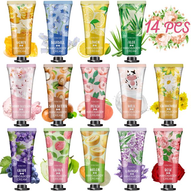 VISCOO 14 Pack Hand Cream Gifts Set For Women,Easter Basket Stuffers