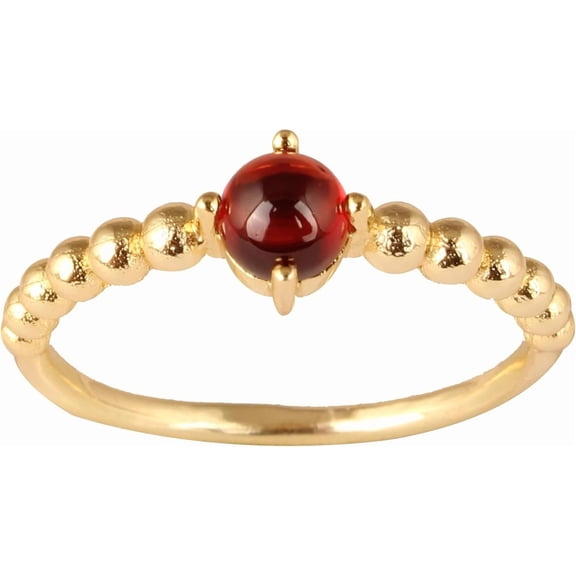 VISHUDDHA Women's Brass Anti Tarnish Garnet Designer Ring Fashion Jewelry for Special Occasion,6