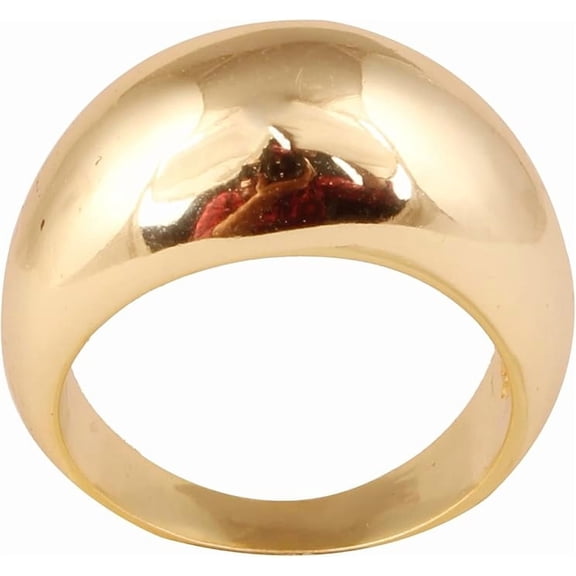 VISHUDDHA Women's Brass Anti Tarnish Plain Band Ring Fashion Jewelry for Dailywear,9