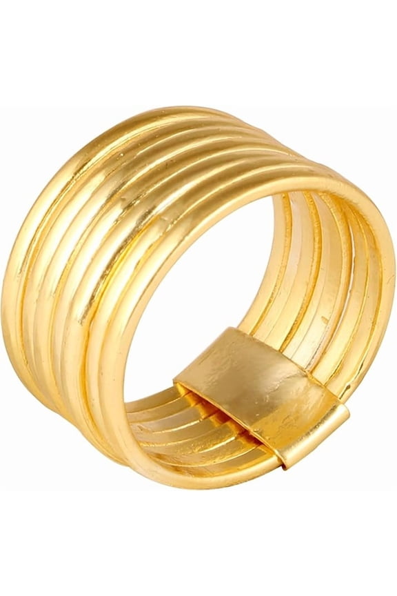 Women's Brass Anti Tarnish Spring Design Ring for Dailywear,7