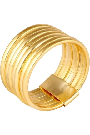 Women's Brass Anti Tarnish Spring Design Ring for Dailywear,8