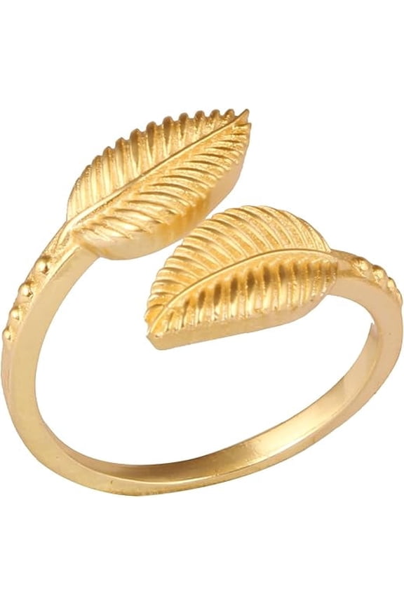Women's Brass Anti Tarnish Statement Adjustable Ring Fashion Jewelry for Gift