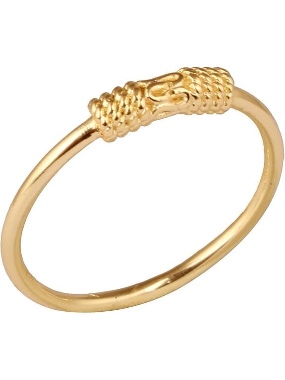 Women's Brass Anti Tarnish Statement Band Ring Fashion Jewelry for Anniversary Gift,9