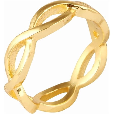 VISHUDDHA Women's Brass Anti Tarnish Statement Cross Ring Fashion Jewelry for Dailywear,7