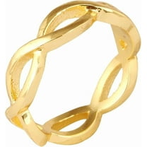 VISHUDDHA Women's Brass Anti Tarnish Statement Cross Ring Fashion Jewelry for Dailywear,7