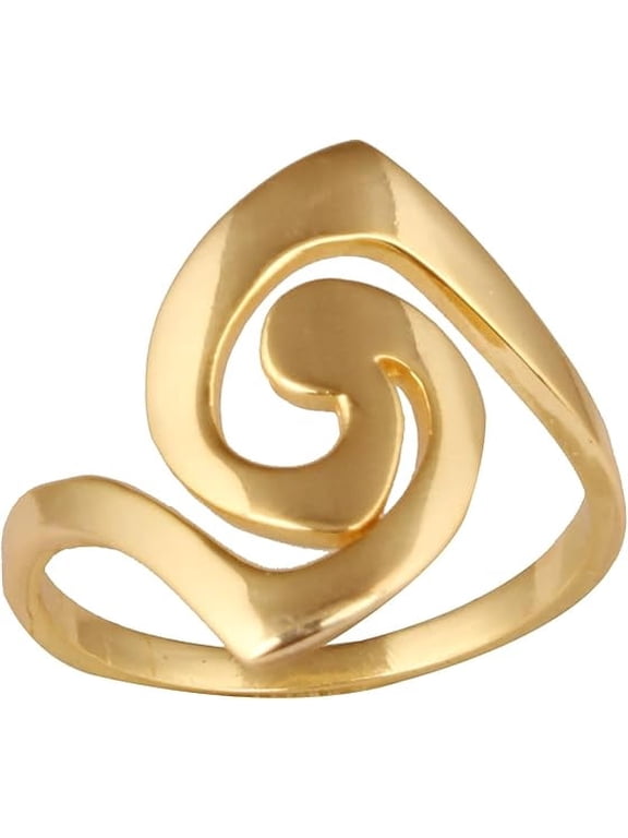 Women's Brass Anti Tarnish Statement Ring Fashion Jewelry for Birthday Gift,7