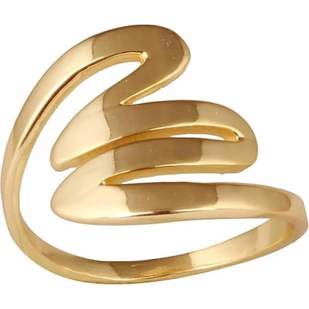 VISHUDDHA Women's Brass Anti Tarnish Statement Ring Fashion Jewelry for Gift on Special Occasion,6