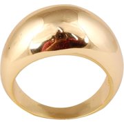 VISHUDDHA Womens Brass Anti Tarnish Statement Round Ring Fashion Jewelry for Gift on Special Occasion,6