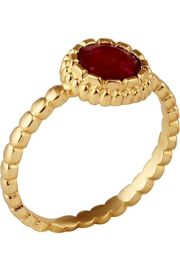 Women's Brass Red Ropada Statement Band Ring Fashion Jewelry for Gift on Special Occasion,9