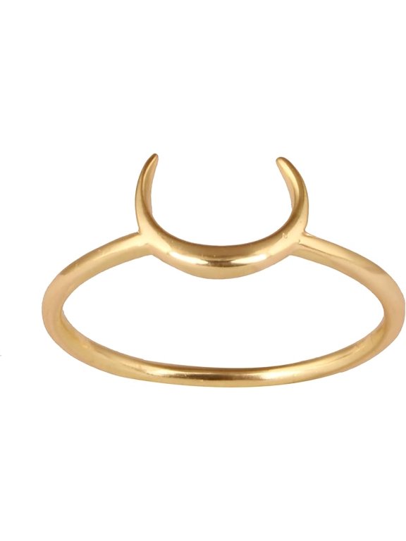 Women's Brass Statement Band Finger Ring Fashion Jewelry for Gift, 6