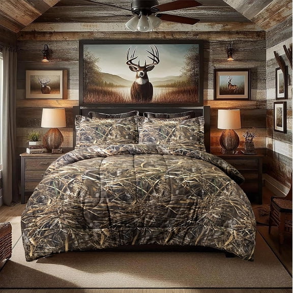 VISI-ONE Realtree Max-7 Camo Twin 2 Piece Comforter Set – Unisex Rustic Farmhouse Style Bedding for RV, Camping & Adventure, Unisex with Universal Appeal for Cabin, Lodge, Forest & Modern Spaces