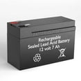 thumbnail image 1 of VISION CP1270 replacement 12V 7Ah battery - BatteryGuy brand equivalent (F1 terminals, rechargeable), 1 of 6