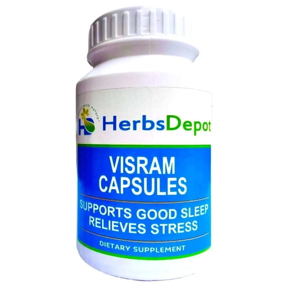 VISRAM, Supports Good Sleep & Relieves Stress, Ayurveda Supplement, 100 Tablets