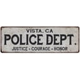 thumbnail image 1 of VISTA, CA POLICE DEPT. Home Decor Metal Sign Gift 8x24 108240012287, 1 of 1