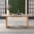 thumbnail image 1 of Better Homes & Gardens Vista Steel Metal Top Outdoor Dining Table, Boulder Metal Top with Teak Legs, 1 of 7