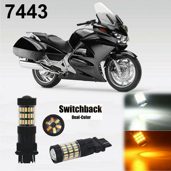 VISVIC 7443 7444 Front LED Turn Signal Light Blink Bulb for Toyota Nissan Honda