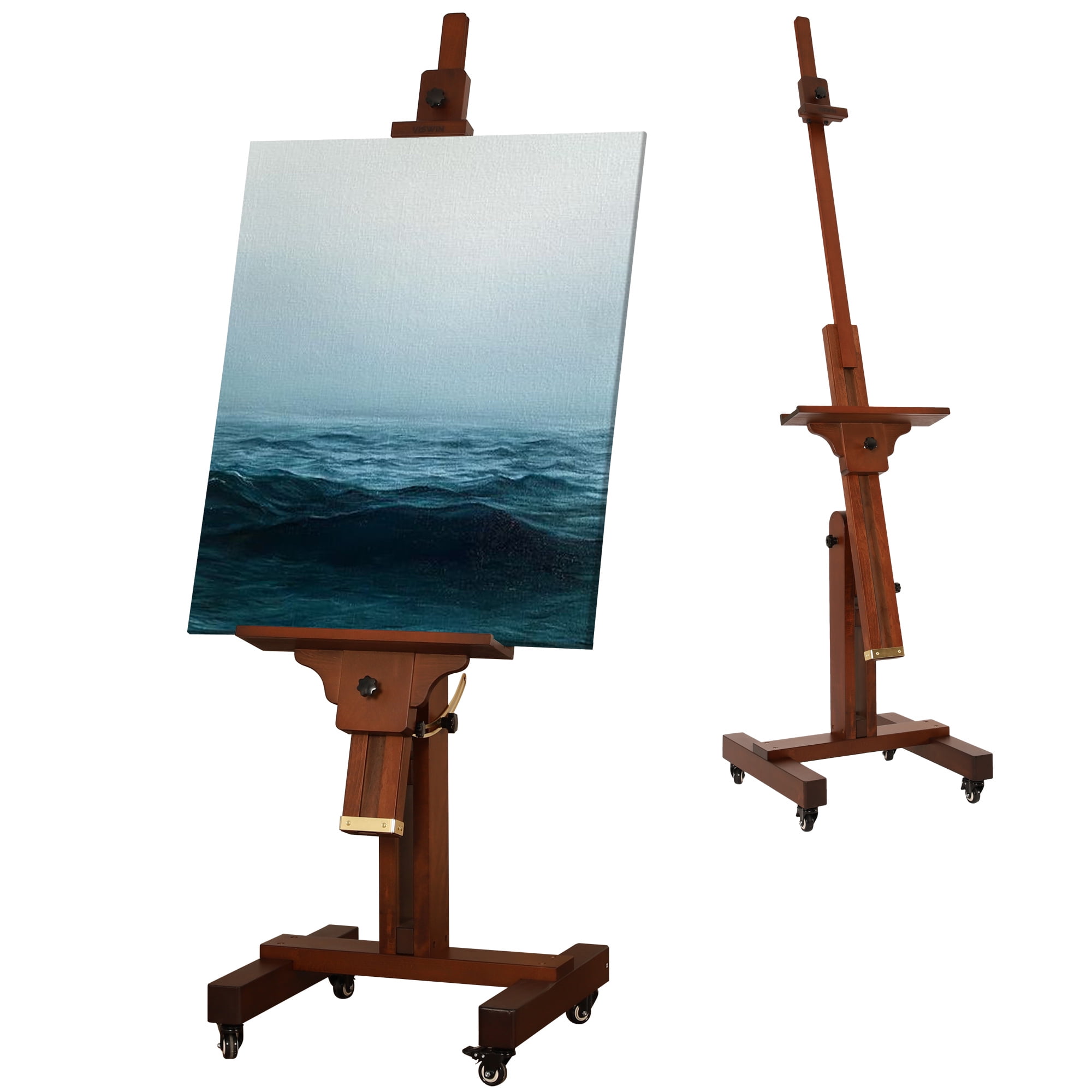 VISWIN Extra-Large Studio Easel, Hold Canvas to 71", Tilts Flat