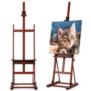 VISWIN Medium H-Frame Easel 67 to 95H, Hold Canvas Up to 49-Walnut