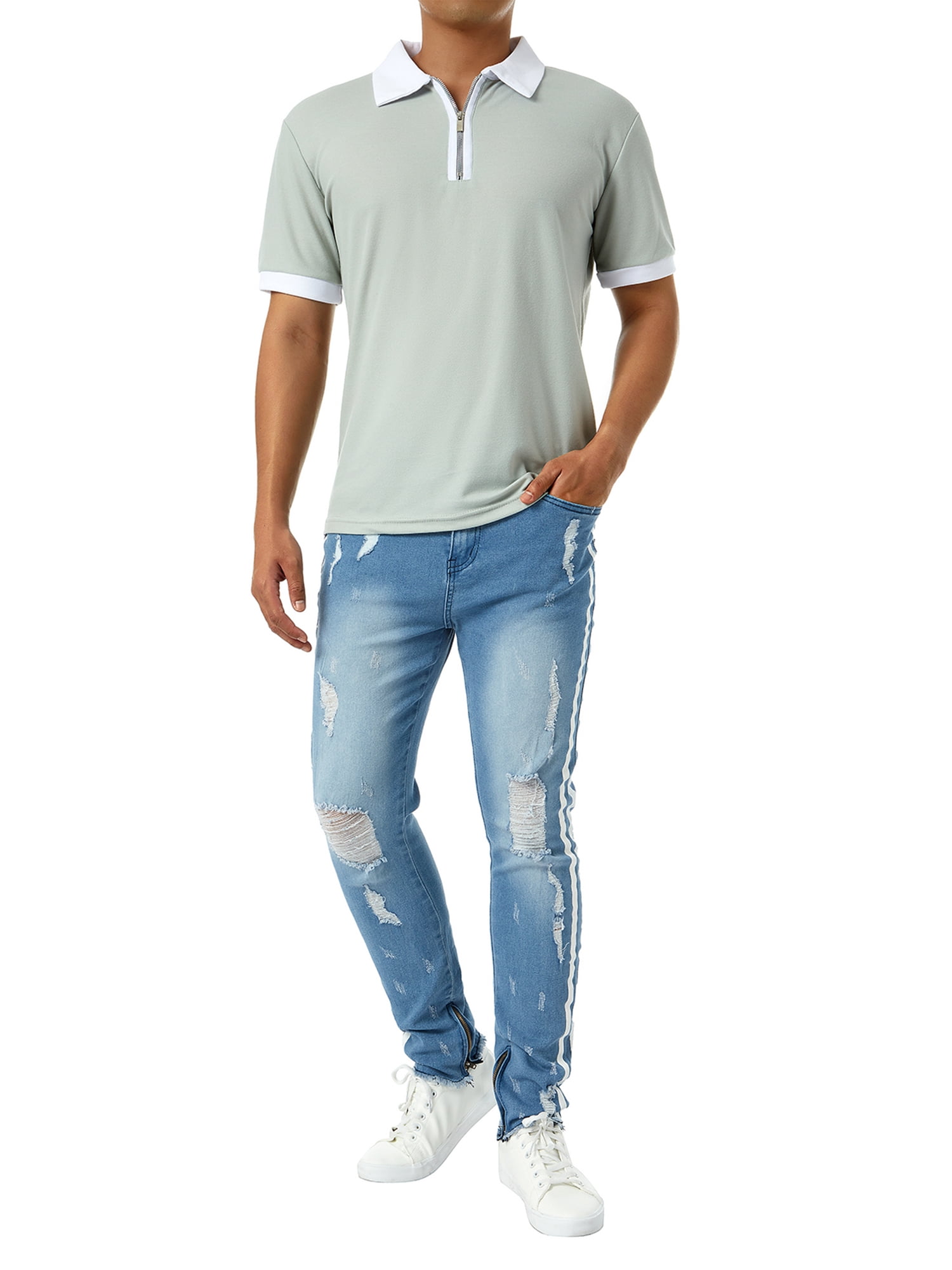 Kolor contrast-collar cotton shirt - Green
