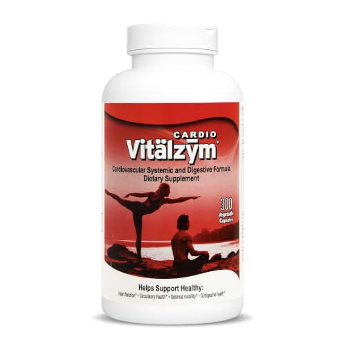 VITLZYM Cardio Nattokinase Supplement with Serrapeptase, CoQ10 & Full-Spectrum Systemic & Digestive Enzymes (300 Capsules)