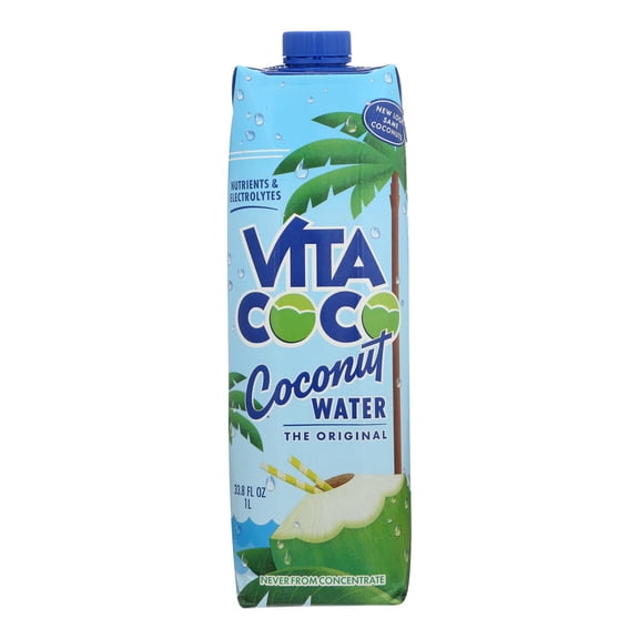 VITA COCO - Pure Coconut Water with Natural Electrolytes - 33.8 OZ, Case of 12