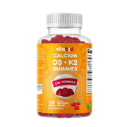 VITABOD Vitamin D3 K2 Gummies - Bone & Heart Health - 180 Pectin Based Gummies