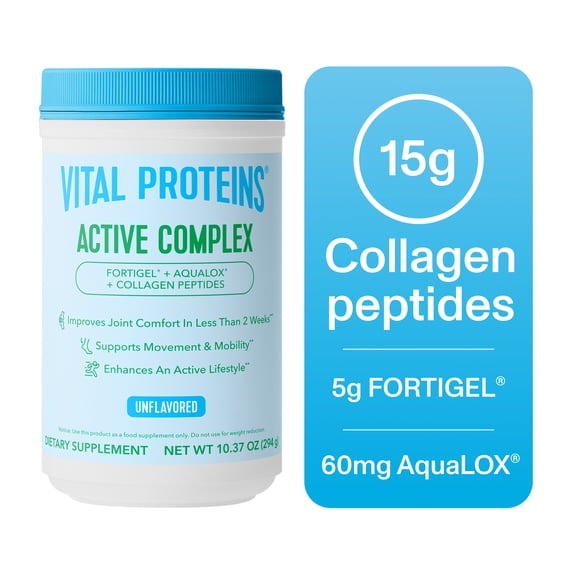Vital Proteins Active Complex with Collagen Peptides, Unflavored, 10.37 oz, Supports Joint Mobility and Comfort