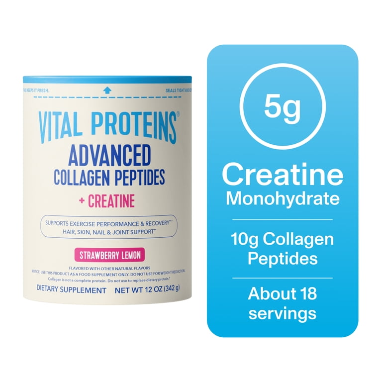 evaluate the health & wellness company vital proteins on glp-1 Advanced Collagen Peptides + Creatine