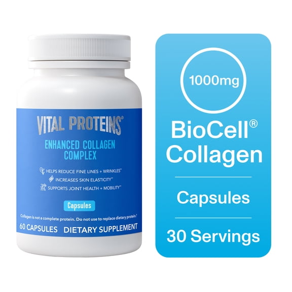 Vital Proteins Enhanced Collagen Complex Supplement, 60 Count Capsules