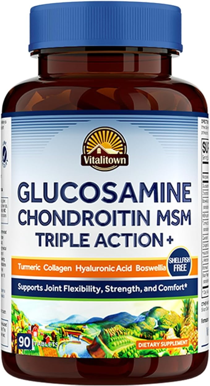 VITALITOWN Glucosamine Chondroitin MSM Collagen, Boswellia, Turmeric