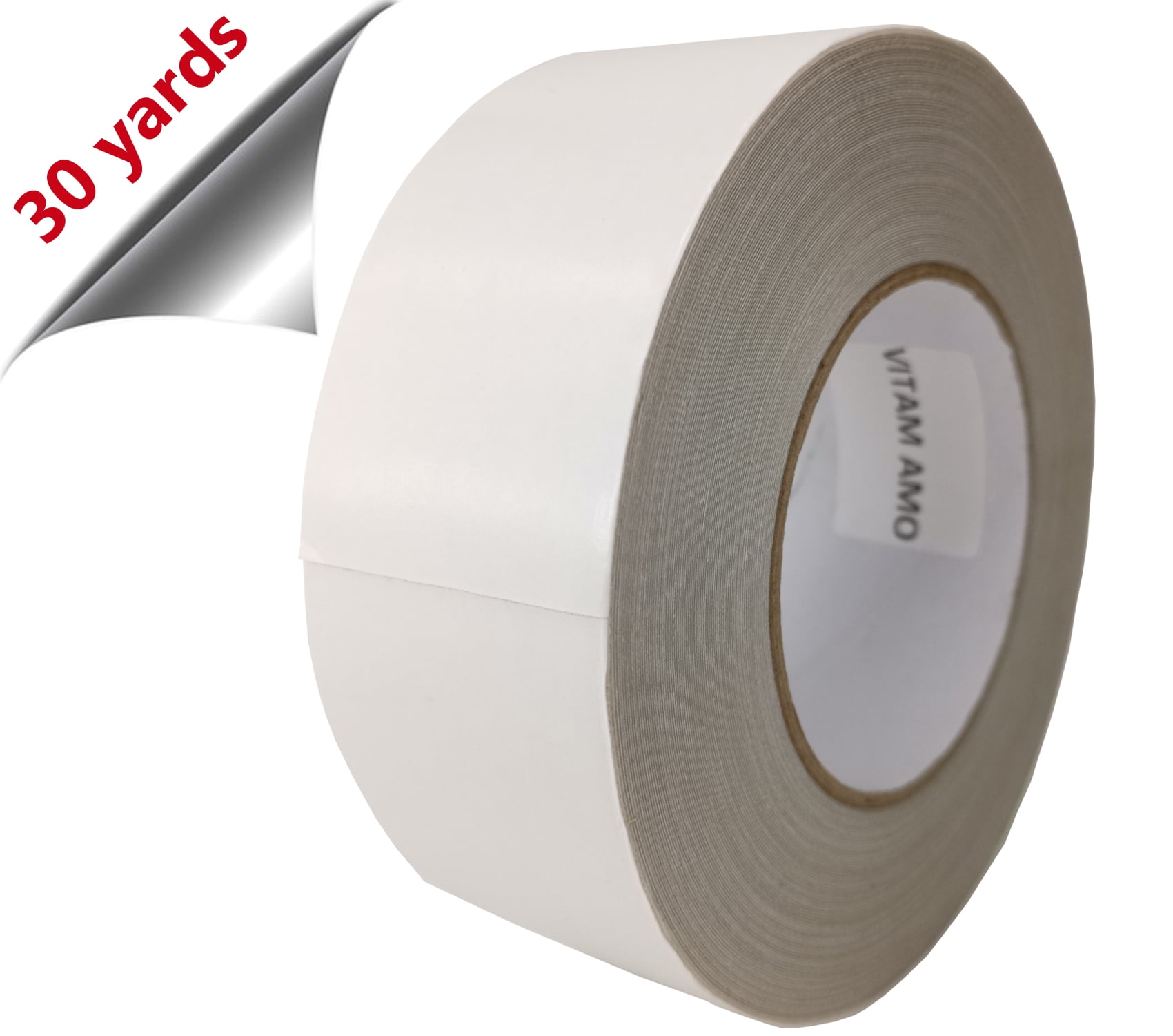VITAM AMO Double Sided Carpet Tape for Rugs, Runners, Stair Treads, Wall Carpets, Heavy Duty Rug Gripper for Indoors & Outdoors (Double Sided Tape - 2 inch x 30 Yards)