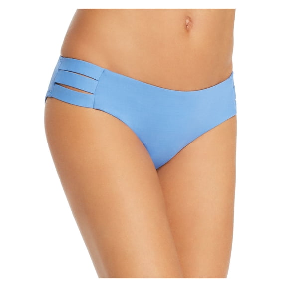 VITAMIN A Women's Blue Low Rise Full Coverage Hipster Bikini Bottom L\10