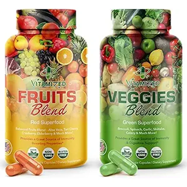 VITAMIZED Premium Superfood Fruit and Vegetables Capsules 2 Pack