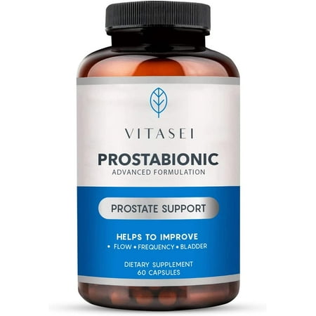 VITASEI Prostabionic Prostate Dietary Supplements for Men W/Saw Palmetto, Bio-quercetin & Pygeum Africanum, Reduce Bathroom Trips, Promotes Sleep & Better Bladder Emptying - 60 Capsules