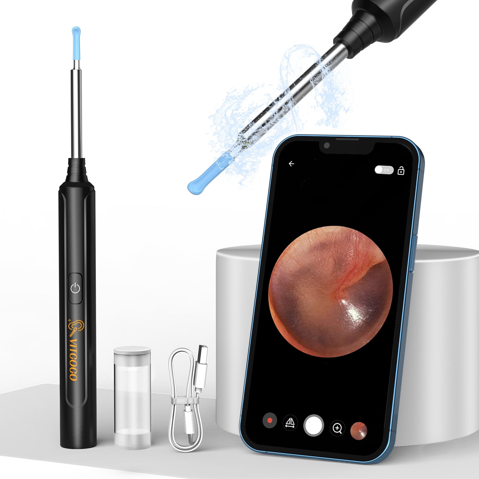 Wireless Ear Cleaner Otoscope Ear Wax Removal Tool with Camera LED Light  Wireless Ear Endoscope Ear Cleaning Kit for iphone - AliExpress