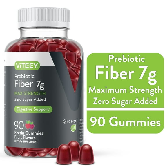 VITEEY Fiber Gummies 7g, Digestive Support, Fruit Flavor, 90 Count, 1 Pack
