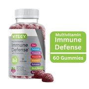 VITEEY Immune Support Multivitamin Gummies with Probiotics, Berry Flavor, 60 Ct