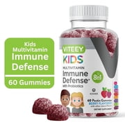 VITEEY Kids Multivitamin Gummies with Probiotics, Immune Support, Berry Flavor, 60 Ct