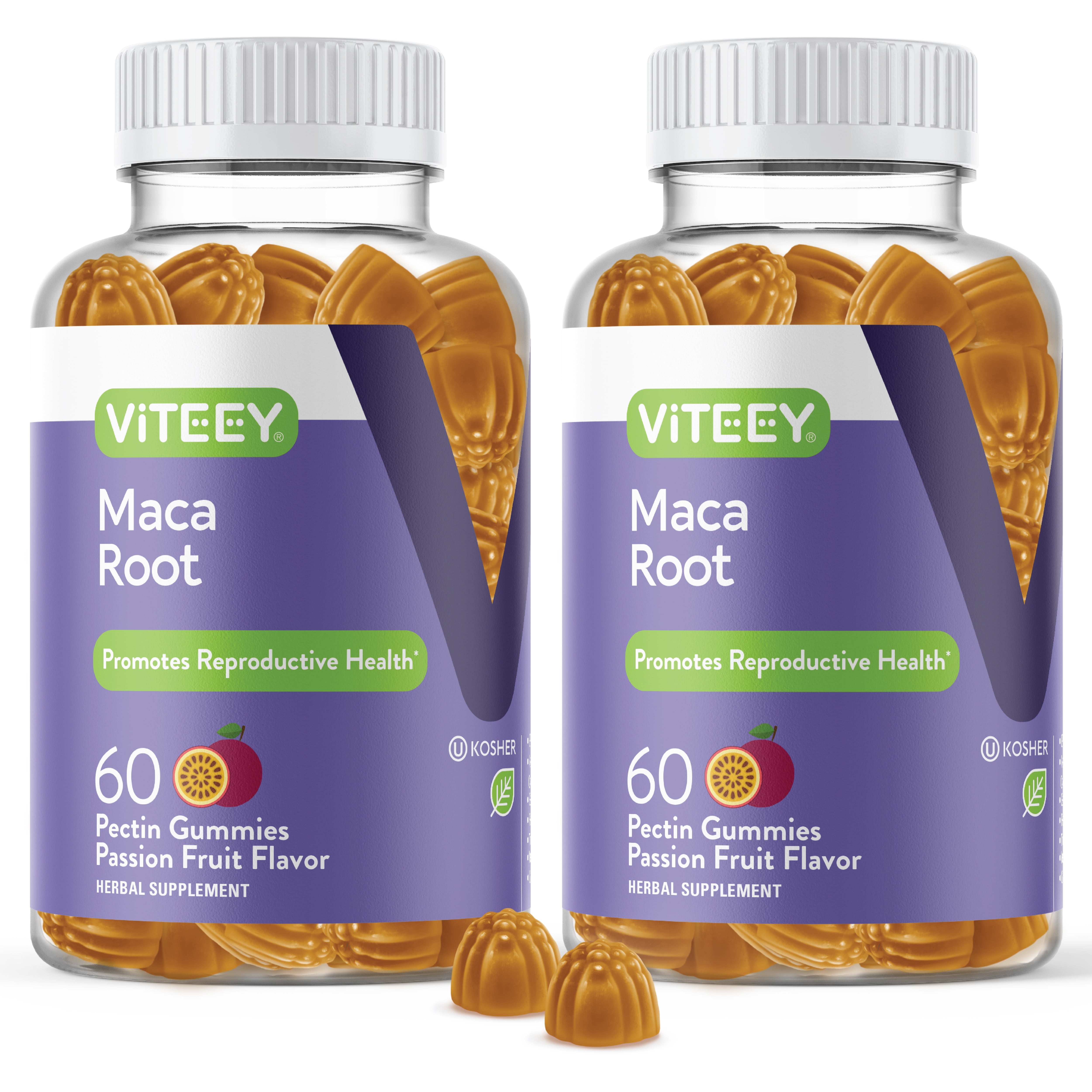 Maca Rut VITEEY Maca Root Gummies, Mood and Libido Support, Passion Fruit Flavor ...