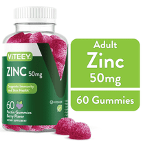 VITEEY Zinc Gummies 50mg, Immune Support Zinc Supplement, Berry Flavor, 60 Ct
