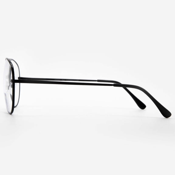 VITENZI Bifocal Reading Glasses with Clear Lens Aviator Readers Anti Fog Scratch Milan in Black 2.00