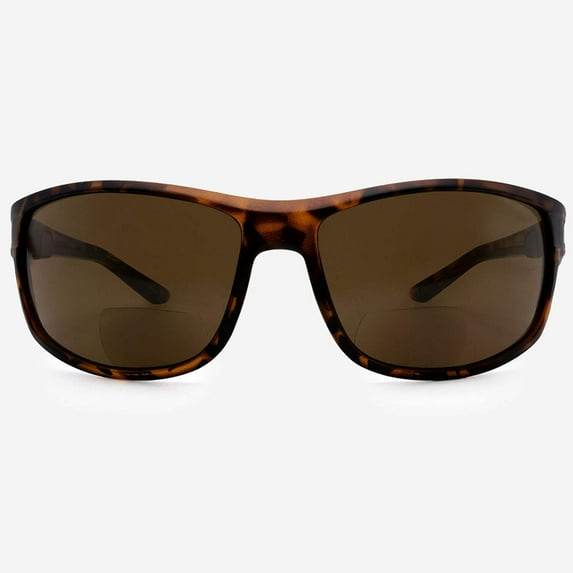 VITENZI Bifocal Sunglasses TR90 Wraparound Frame Sports Readers for Reading Under the Massa Sun in Tortoise 2.25