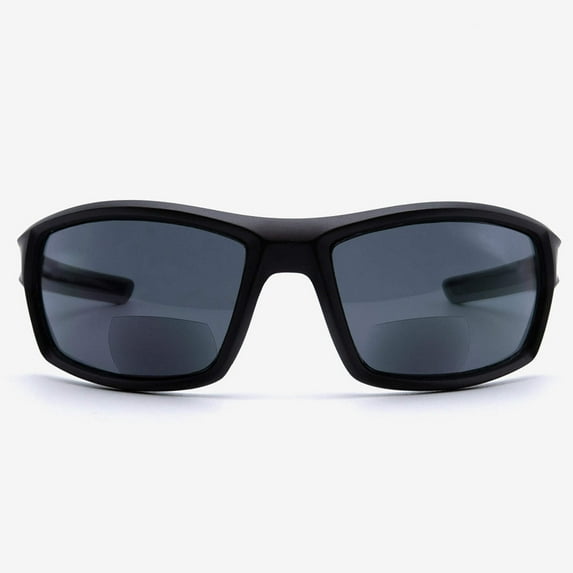 VITENZI Bifocal Sunglasses Wraparound Readers for Reading Under the Lecce Sun in Black 1.75