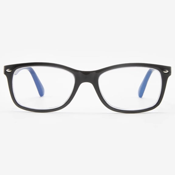 VITENZI Progressive Multifocal Reading Glasses Blue Light Blocking with Clear Multifocus Trifocal Lens Classic Readers Anti Fog Scratch Prato in Black 3.00