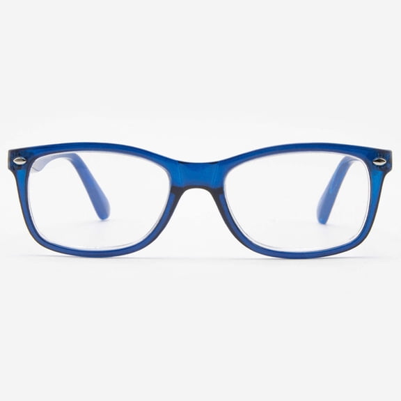 VITENZI Progressive Multifocal Reading Glasses Blue Light Blocking with Clear Multifocus Trifocal Lens Classic Readers Anti Fog Scratch Prato in Dark Blue 2.00