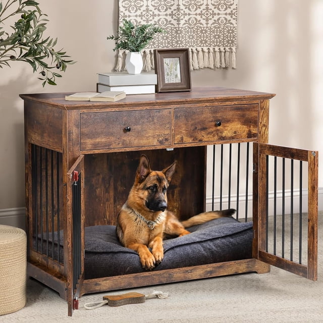 Photo inspiration: Picture Idea: Vitesse 44 Inch Large Dog Crate Furniture Wooden Dog Kennel